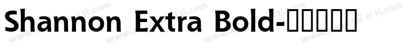 Shannon Extra Bold字体转换
